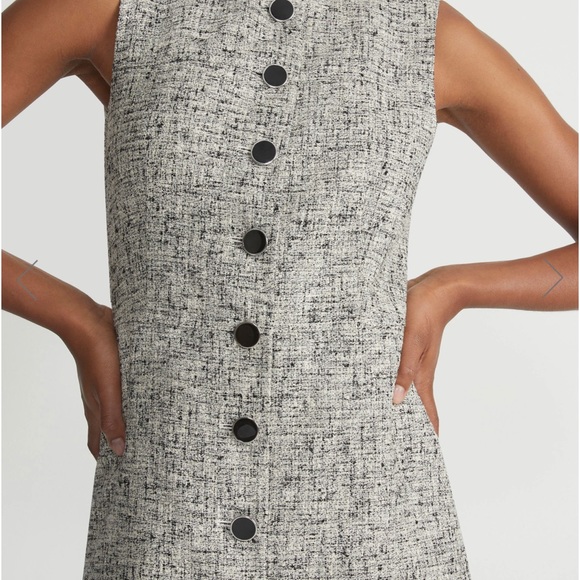 lafayette 148 new york LINEN-COTTON BOUCLÉ TWEED
BUTTONED DRESS size 6 - Picture 5 of 10